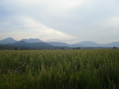 Paisaje - Milpa Cerros y Cielo.